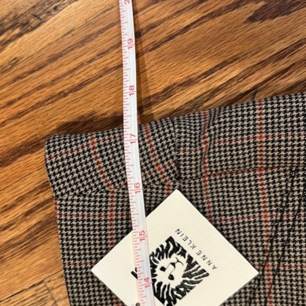 NWT Anne Klein Dressy Slim Ankle Houndstooth Pants Size L - Picture 8 of 12